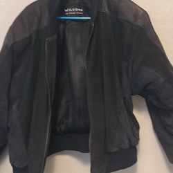 Jacket For Men Leather Black Size Large