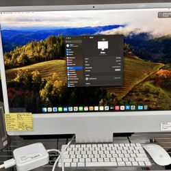 Apple iMac M1 2021 24” Screen 8gb 256gb SSD Silver With Wireless Keyboard And Mouse