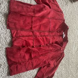 Vintage Red Leather Jacket 