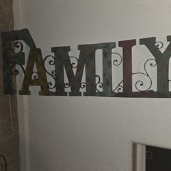 Metal "FAMILY" Sign 30"