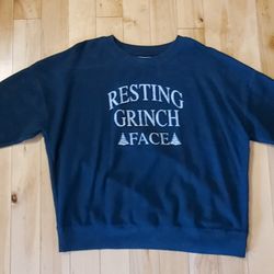 NEW Maurices 'Resting Grinch Face' Green Sweatshirt (XXL)