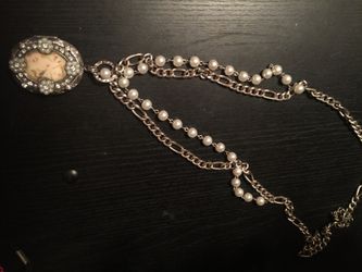 Long chain necklace locket