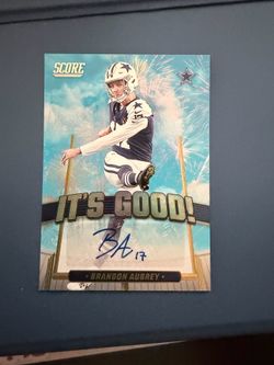 Brandon Aubrey Signed Card