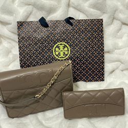 Tory Burch Crossbody Purse And Wallet 