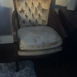 Vintage Barrel Back Ratten Chair