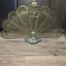 Vintage Brass Fireplace Fan