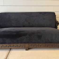 Spanish Revival Carved Wood 1920's Sofa