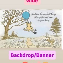 Classic Winnie The Pooh Backdrop/banner