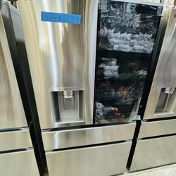 LG 29 cu. ft. Smart InstaView Standard-Depth MAX 4-Door French Door Refrigerator with Full-Convert Drawer $1299 