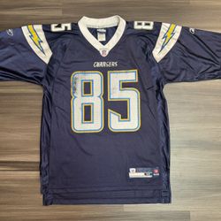 Reebok San Diego Chargers Antonio Gates #85 Home Navy Mesh Jersey Adult Medium 