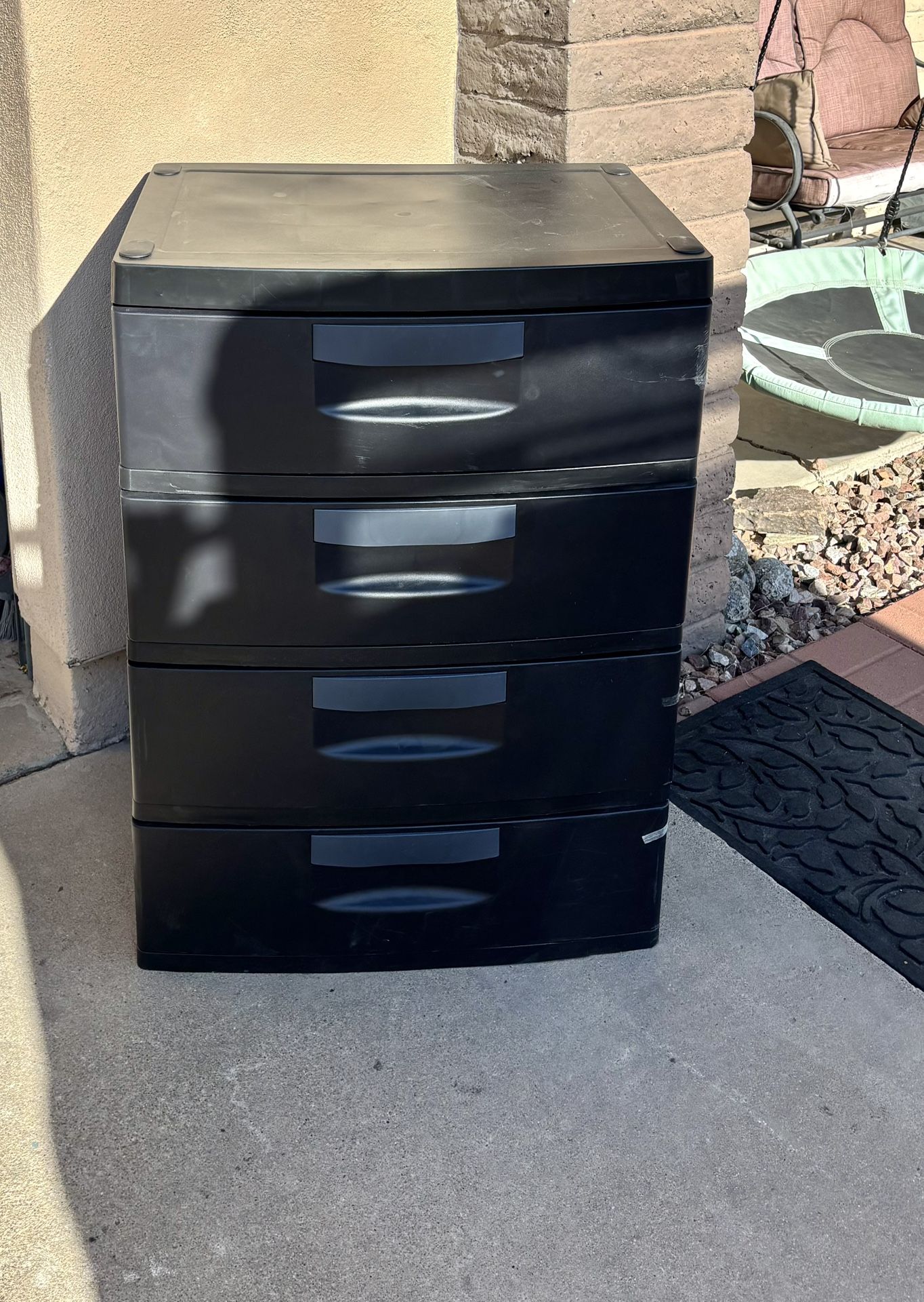 Large 4 Drawer Plastic Storage