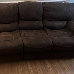 Brown Reclining Couch 