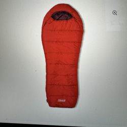 Coleman Tidelands40 Degree Rated Red Mummy Insulated Sleeping Bag 