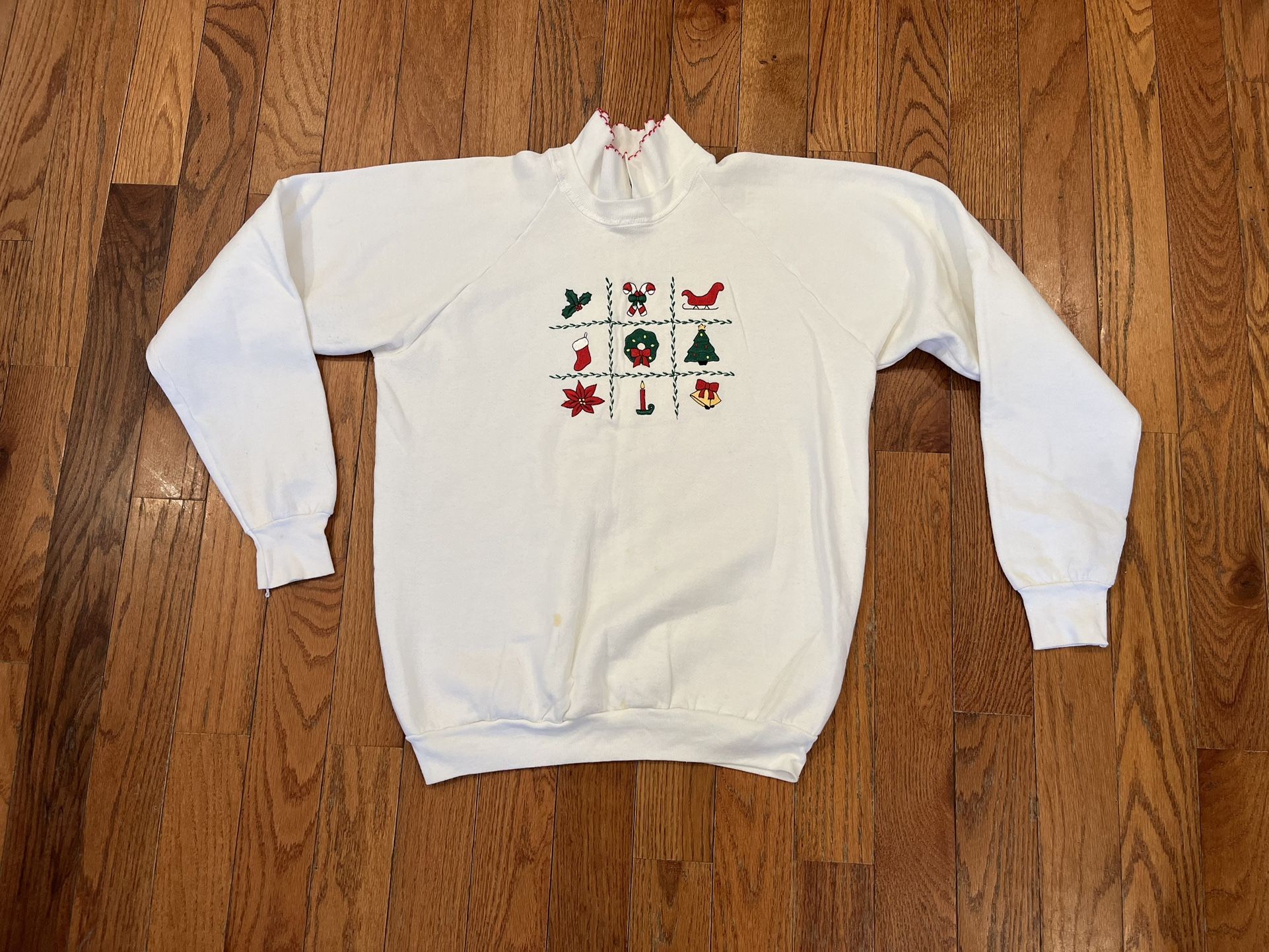 Vintage 80s Bonworth Grandma Ugly Christmas Sweater Granny Sweatshirt Large