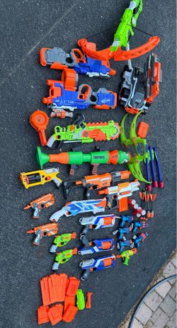 Large lot of nerf guns and accessories