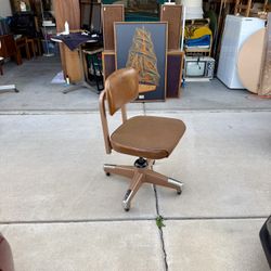 Vintage Eck-Adams Heavy Duty Industrial Tanker Desk Chair