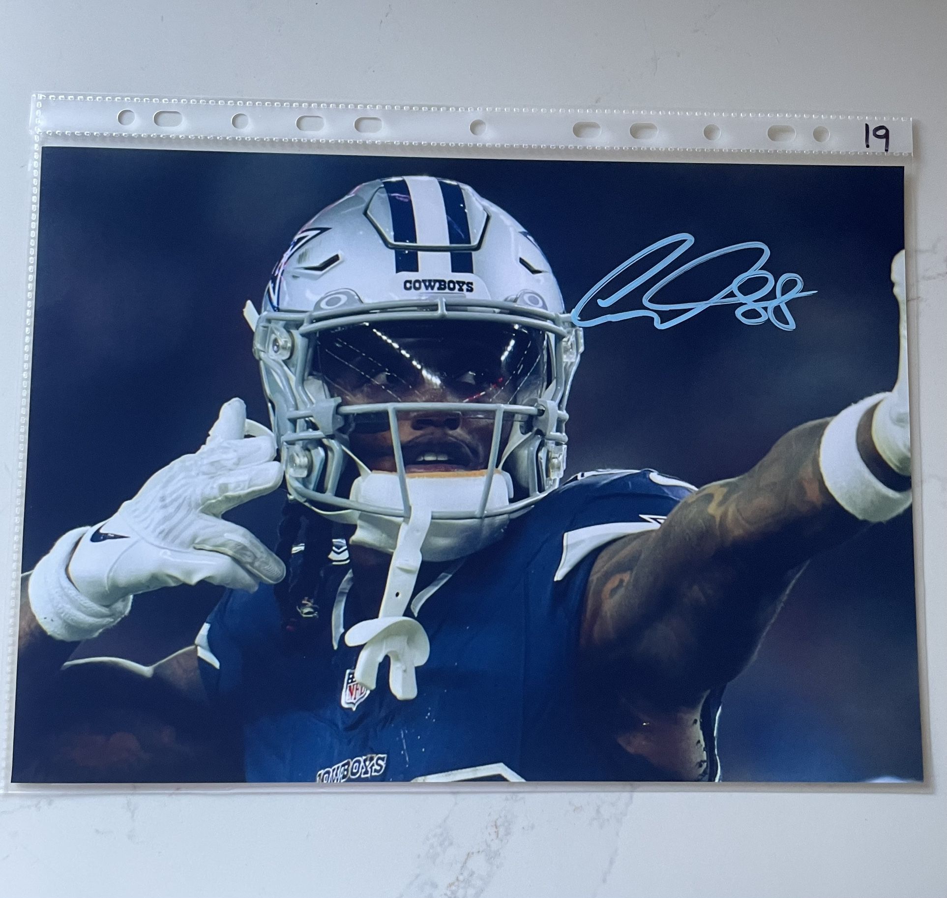 CeeDee Lamb Dallas Cowboys Autograph 8x12 Photo With COA