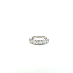 2.02 ct. Lab Grown Diamond Ring Half Eternity 14K White Gold Size 6.5