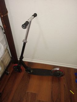 Red and black scooter