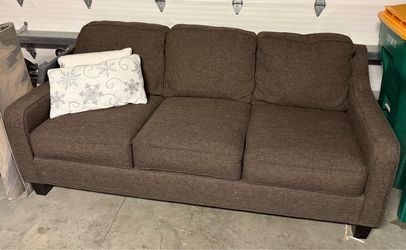 Sofa Bed Dark Gray Fabric