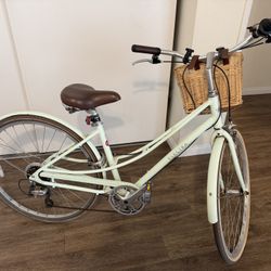 Electra Loft 7D Women’s Bike Mint Green – Pump, Basket, + Lock Included