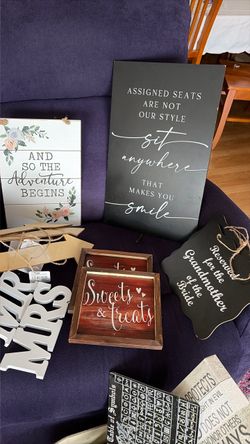 Wedding signs