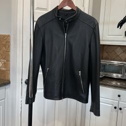 Roots Deerskin Biker Style Leather Jacket