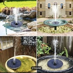 1pc（1W） Solar Fountain With 6 Nozzles And Solar Panel, Outdoor Water Pump