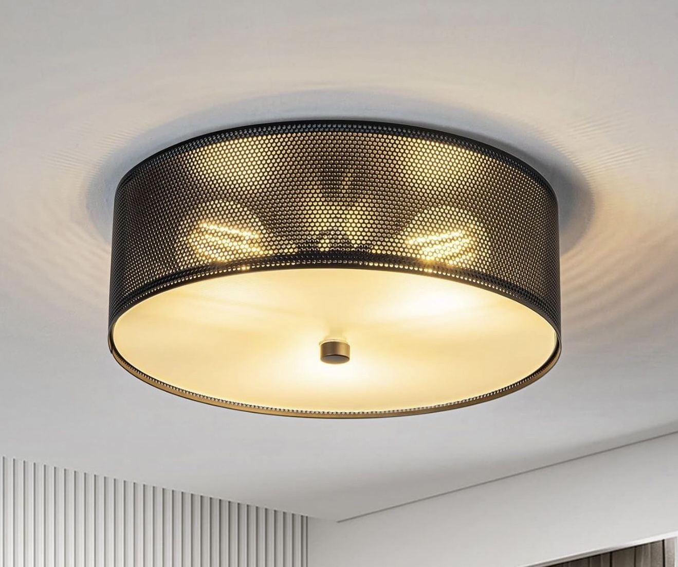 Industrial Flush Mount Ceiling Light
