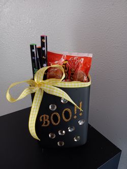 Halloween BOO Gift Bucket with Candy and Markers