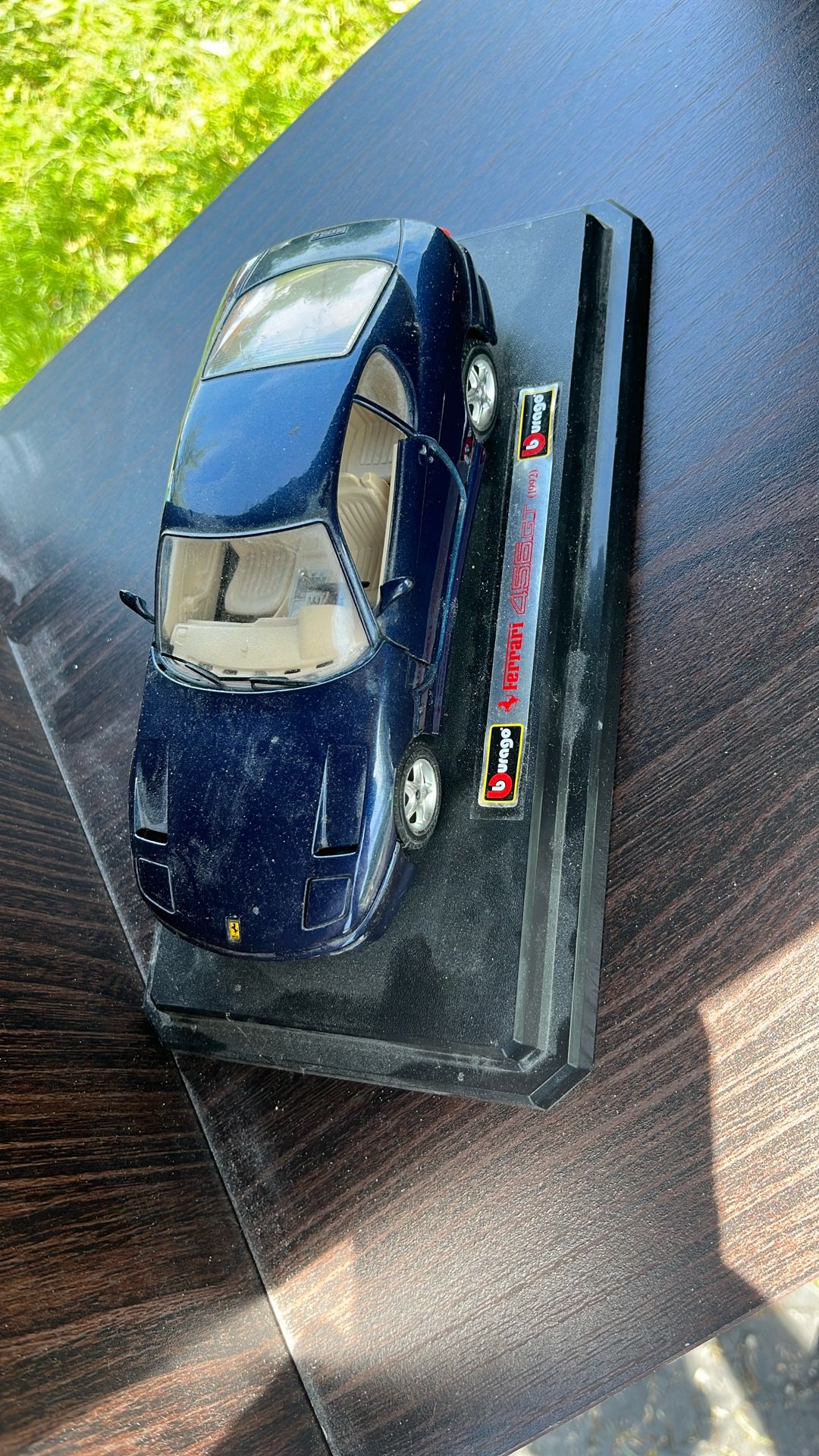 Mounted Ferrari car model