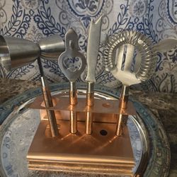 Bar Mixing Cocktail Set Kit Copper 