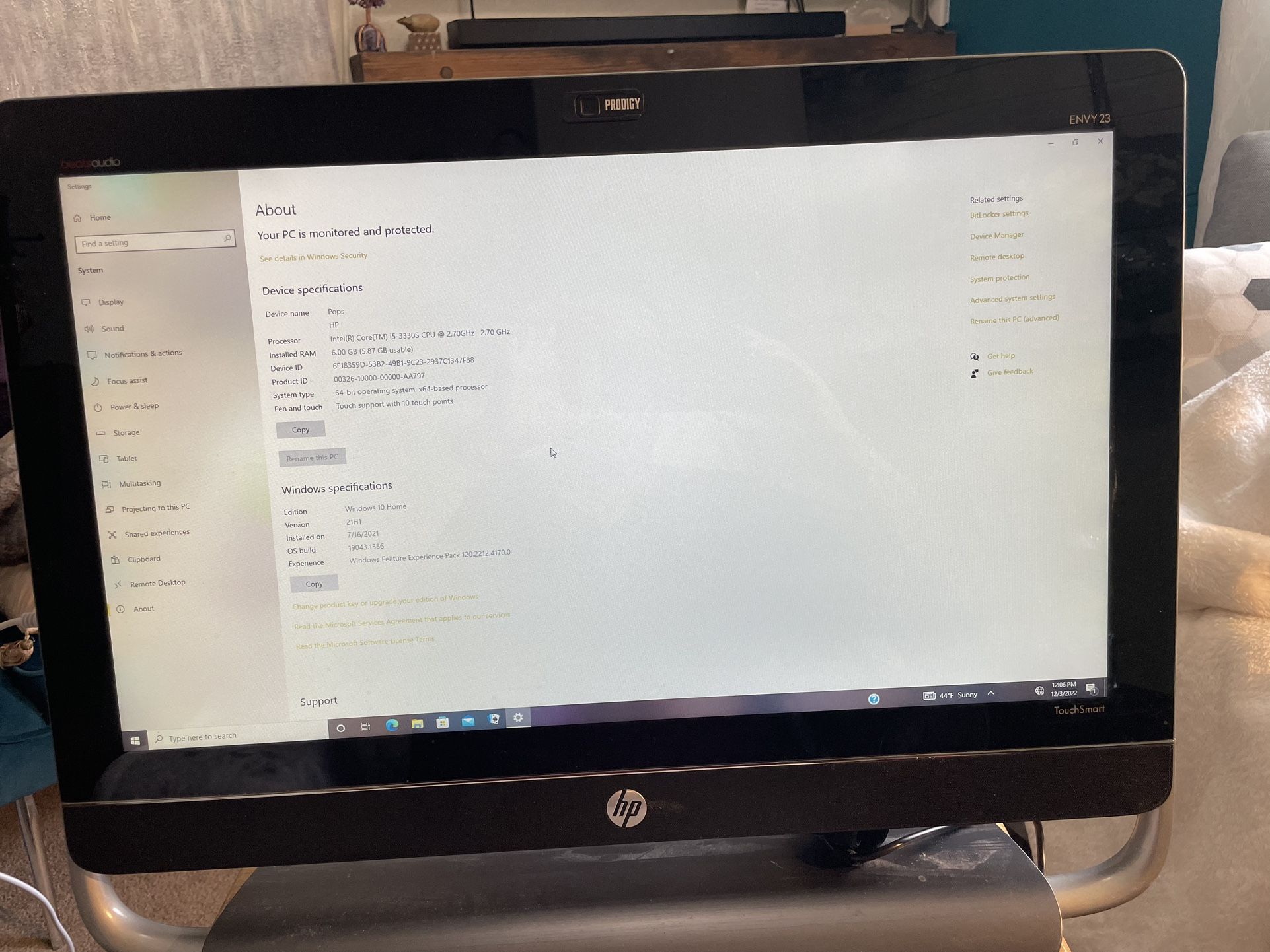 HP Envy23 All-in-One