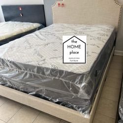 PACKAGE DEAL - QUEEN Big Sale, Brand New Queen Bed Frame WITH MATTRESS AND BOX SPRING In Stock NOW!!
