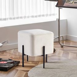 Modern Vanity Stools Ottomans Foot Stool Square Velvet Ottoman Stool

