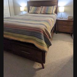 Queen Bed Frame And Night Stand With Dresser