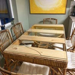 Vintage Rattan Dining Set