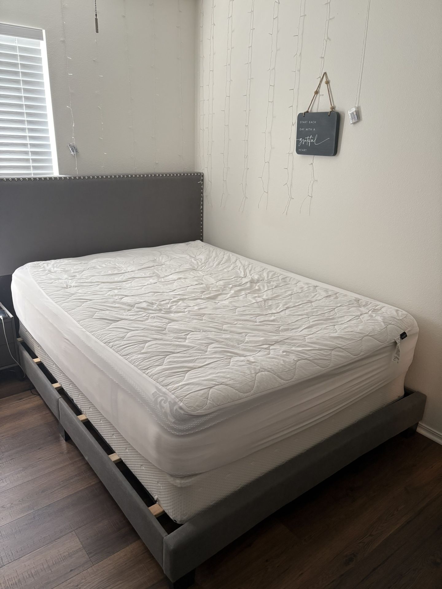 Mattress, boxspring & Bed Frame -$400 Obo