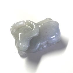 Jade Jadeite Cow Pendant Necklace