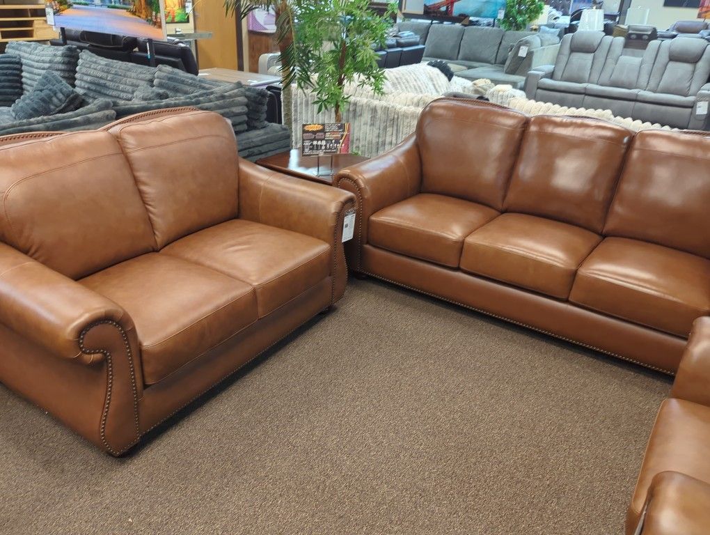Genuine Leather SOFA AND LOVESEAT SET