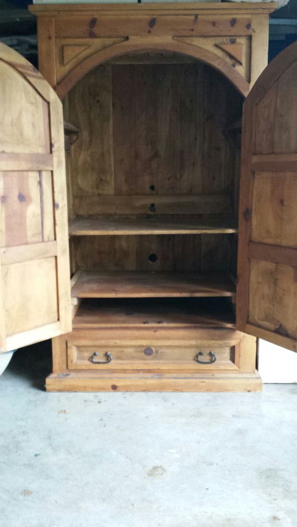 Solid knotty pine armoire for Sale in Edmonds, WA OfferUp