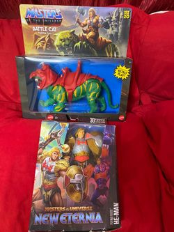Masters of the Universe New Eternia He-man and Battle Cat Action Figures