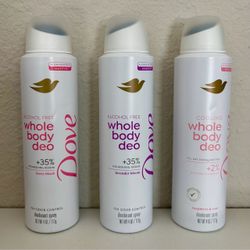 Dove Whole Body Deodorant $4 Each