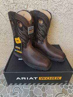 WORK BOOTS ARIAT STEEL TOE ELECTRIC HAZARD SIZE’S 9-9.5-10-10.5-11-12  MENS WIDE SIZE’S AVAILABLE