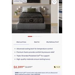 Cal King Mattress Beautyrest Series 1 Firm 💤 😴 