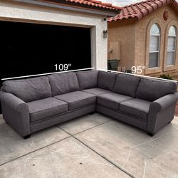 Beautiful Gray Sofa Sectional Couch + Free Delivery