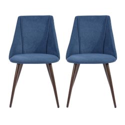 Homy Casa SMEG DARK BLUE B Dining Chair "20.67 x 19.49 x 32.68" for Kitchen and Dining Room