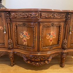 Antique Wood China Cabinet