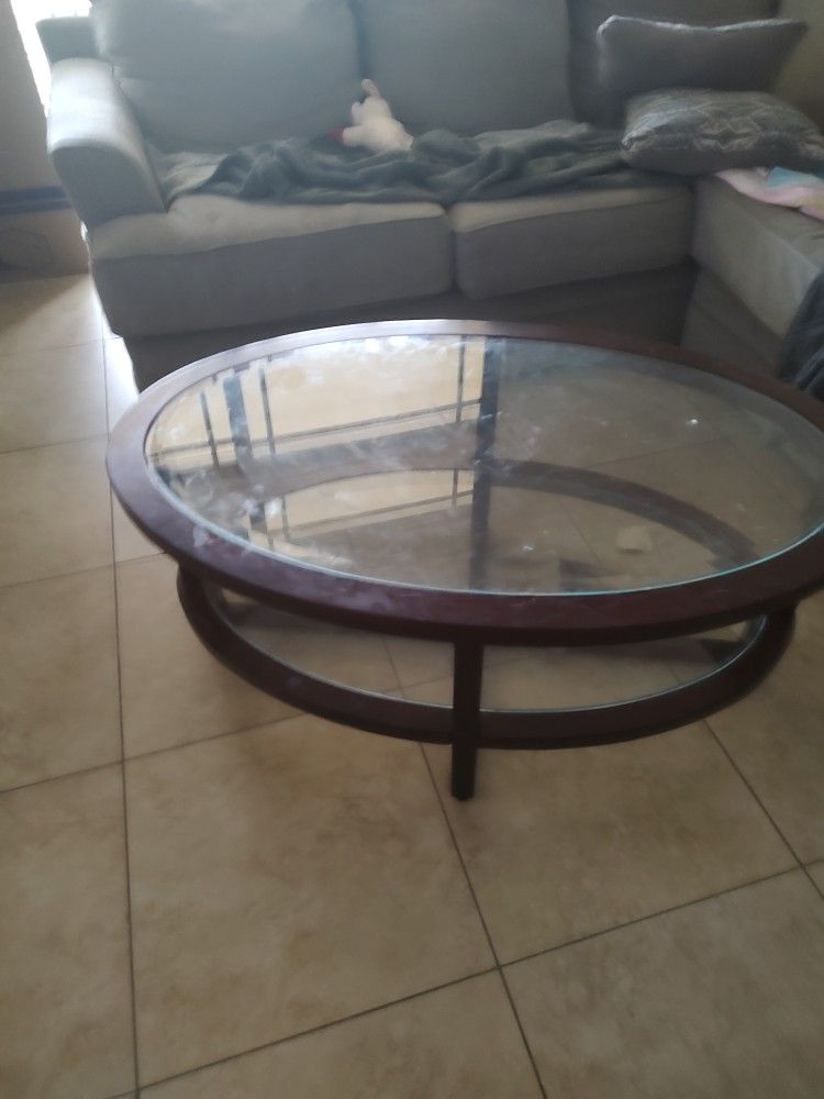 Glass Coffee Table 2 Matching End Tables
