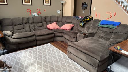 Brown sectional sofa